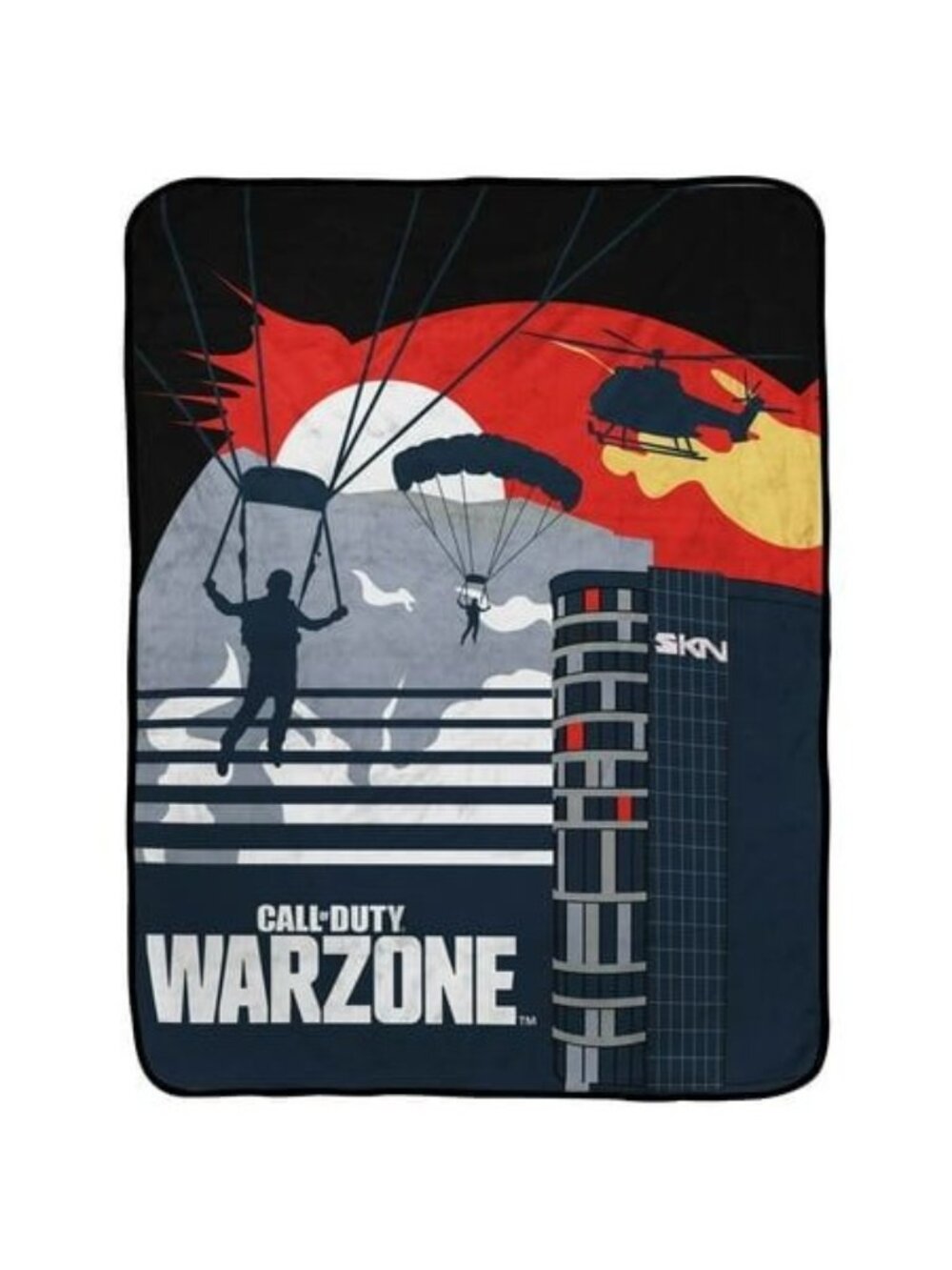 Call of Duty Kids Throw  46 X 60  Microfiber  Black  Blizzard